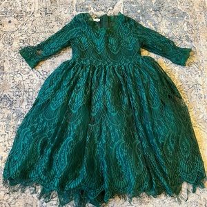 Trish Scully Girls dress size 6. Emerald green